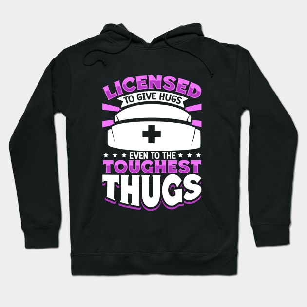 Care for the toughest thugs - correctional care Hoodie by Modern Medieval Design